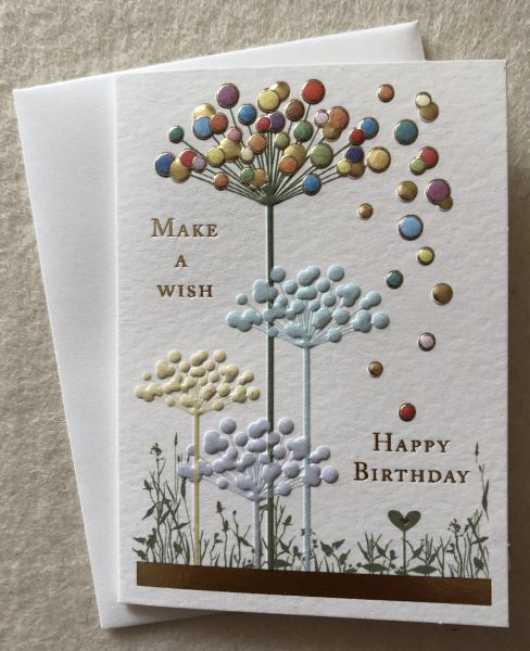 Geburtstag Mini-Doppelkarte MAKE A WISH - HAPPY BIRTHDAY