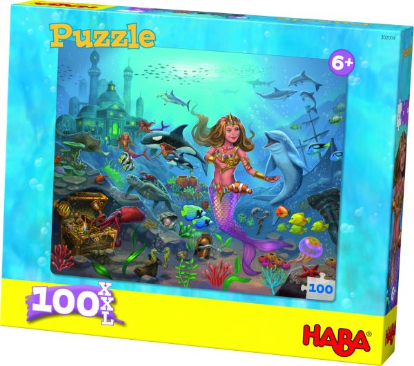 Nixe Puzzle Meerjungfrau 100 Teile, XXL, B 49 cm, T 36 cm, H 4,9 cm
