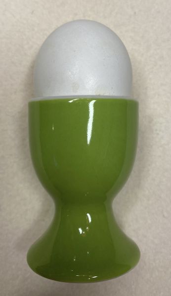 Farbenfroh Porzellan-Eierbecher, außen apfelgrün, innen weiß