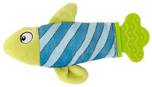 Ocean Rasselquassel m. Beißelement Fisch grün-blau, L 17,8 cm