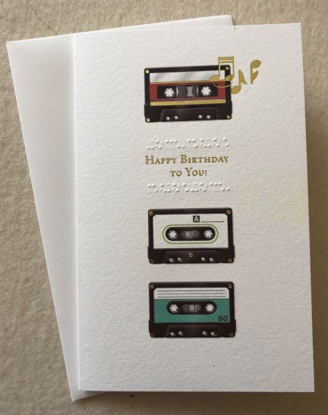 Musik ECO-Doppelkarte Geburtstag, Kassetten HAPPY BIRTHDAY TO YOU!