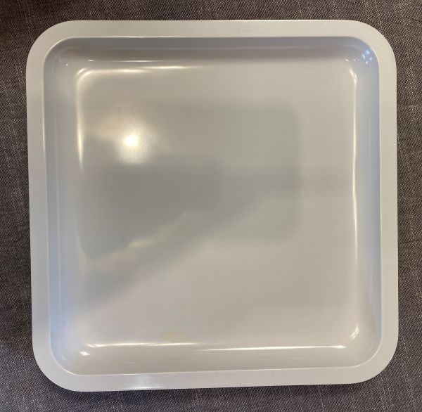 Melamin-Tablett weiß, quadr. 25,5 x 25,5 x 2 cm