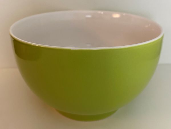 Kira Keramik Müslischale, au0en apfelgrün, innen weiß, D 14,5 cm, H 9 cm