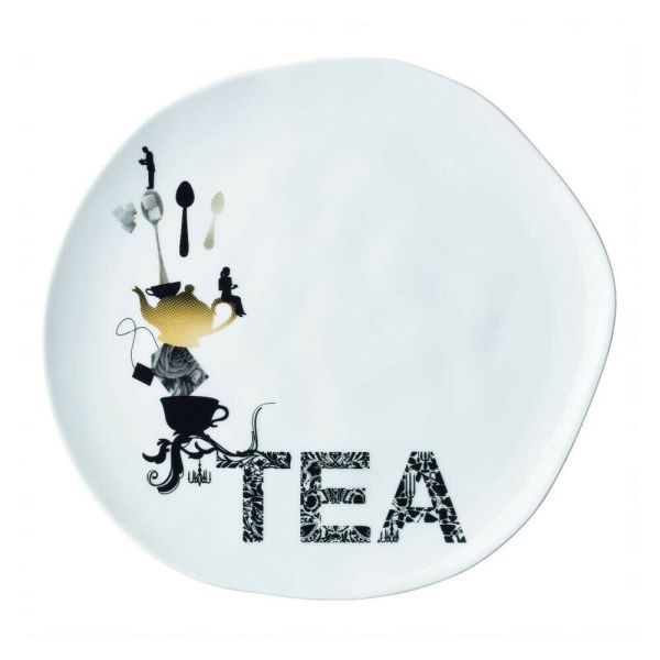 Teezeit Porzellan-Dessertteller, D 21/22 cm, H 1,5 cm