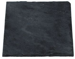 Schiefer-Platte 15 x 15 x 0,6 cm, mit unterseitigem Kratzschutz