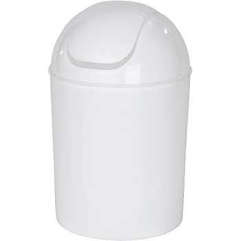 Mini-Abfalleimer Kunststoff weiß, D 19 cm, H 33 cm