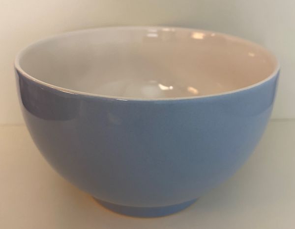 Kira Keramik Müslischale, außen hellblau, innen weiß, D 14,5 cm, H 9 cm