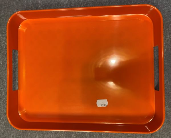 Melamin-Tablett orange, B 32,5 cm, T 25,5 cm, H 4,3 cm
