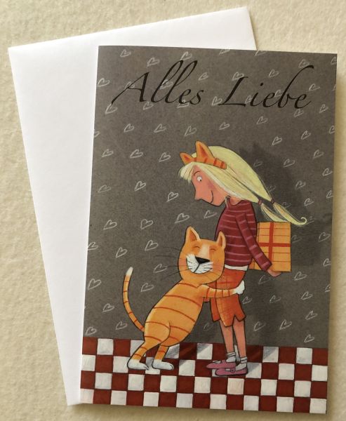 "Miau" Doppelkarte Alles Liebe
