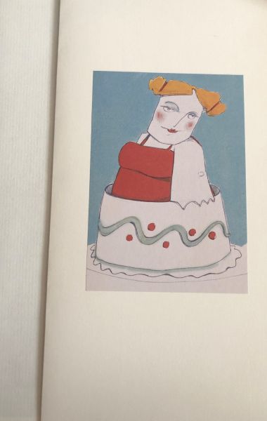 Doppelkarte Geburtstag Frau entspringt aus Torte