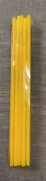 30ger Set Kunststoff-Strohhalme gelb mit Gelenk, 0,5 x 0,5 x 26,7 cm